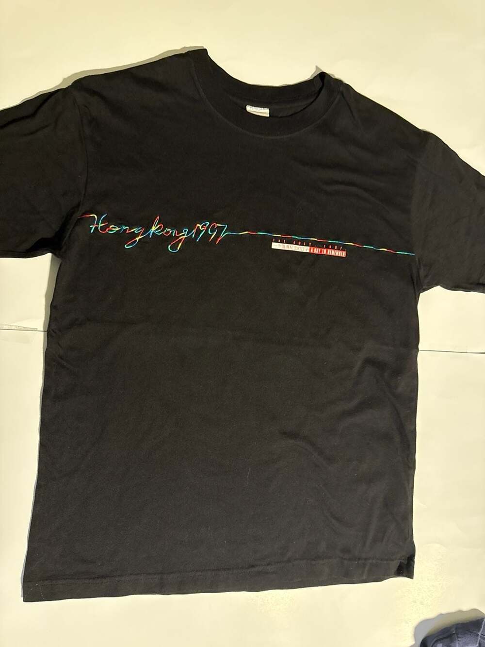 Vintage 1997 Hong Kong Handover Commemorative T-Shirt 'A Day To Remember'